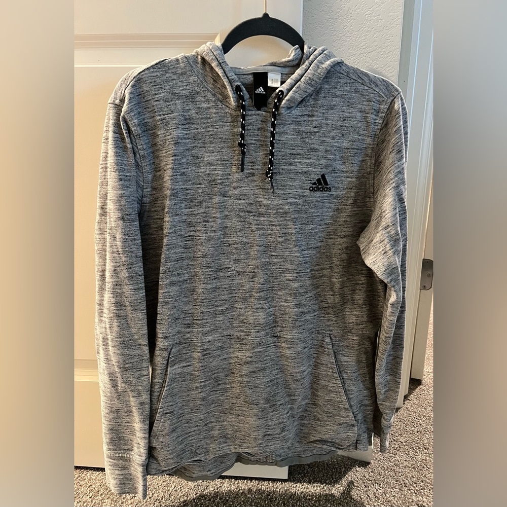 Adidas Men's Heathered Gray Hoodie